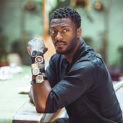 Aldis Hodge who played Hawkman in the movie Black Adam showing off his luxury watch collection.